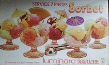 Joli set ancien pour sorbet fruits - coupelles 6 pièces Neuf dans carton