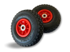 Lot de 2 X Roue Gonflable  Diable 3.00-4  Chariot Brouette 20 mm 136kg  260 x 85