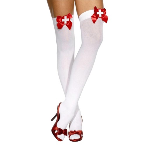 Collants blancs infirmière - blancs, de