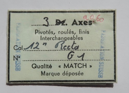 Recta axe de - de, balancier.