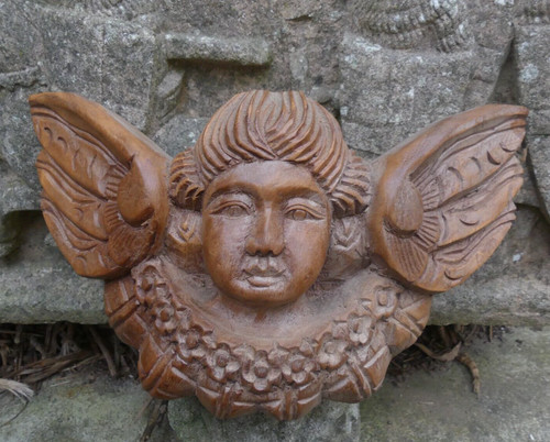 Sculpture ange bois - sculpture, en