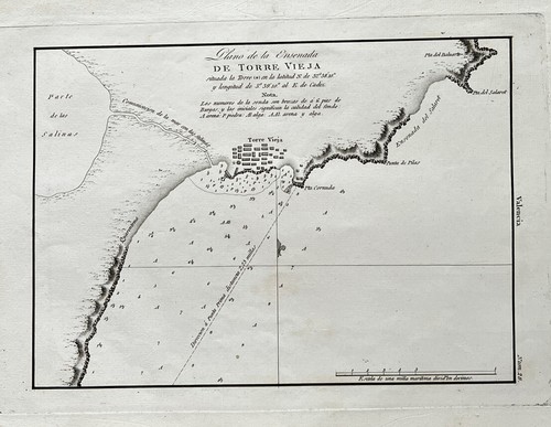 Carte marine ancienne torre - marine,