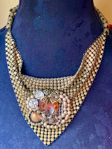 Collier plastron haute couture - plastron,