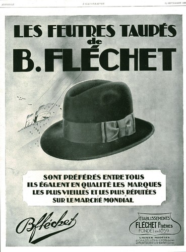 Publicité ancienne chapeau - , b