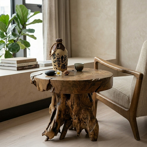 Table appoint teck bois - d'appoint, de