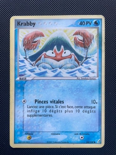 Carte pokémon krabby 100 - pokémon, 54/100