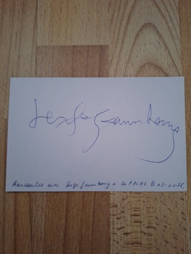 Authentique autographe serge - autographe,