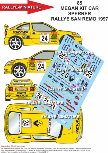 Decals ref 0085 megan kit - decals, 1/18