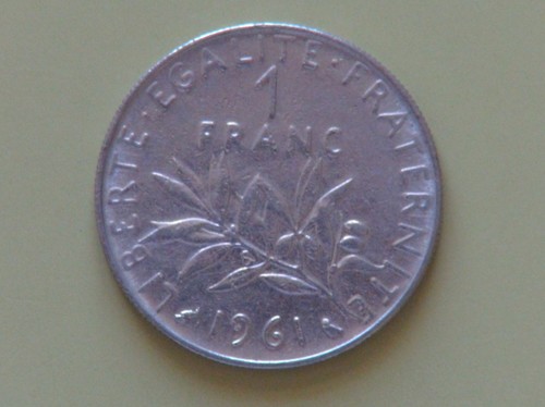 Pièce franc 1961 - pièce, "1961"