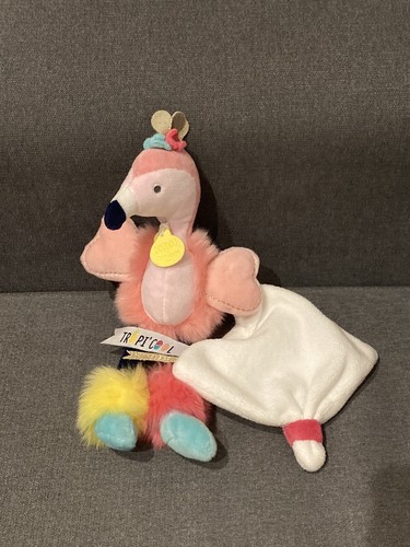 Doudou flamant rose avec - doudou,