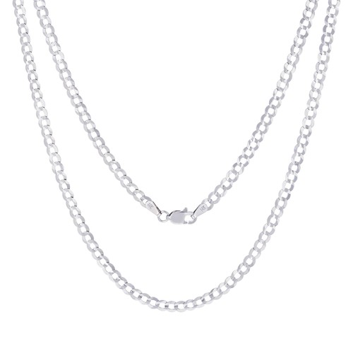 Solide 14k blanc 4mm cubain - 14k,