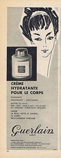 PUBLICITE ADVERTISING 1961 074 GUERLAIN crème hydratante pour le corps