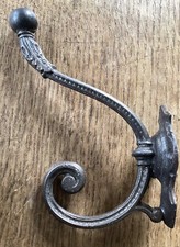 BELLE PATERE ANCIENNE EN FONTE PORTE MANTEAU / CHAPEAU /FIN XIXE RARE