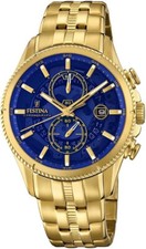 Festina Mixte Adulte Chronographe Quartz Montre Bracelet en Or Plaqué F20269/2