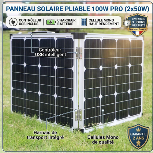 Panneau solaire pliable - pliable, 100w