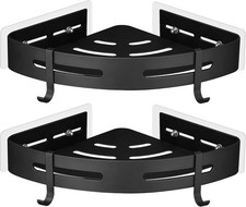 ETAGERE DE DOUCHE D'ANGLE NOIR