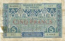 Billet Maroc - 5 francs - 1924