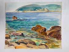 Aquarelle sur papier Ile du