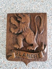 blason bois Lion Des Flandres