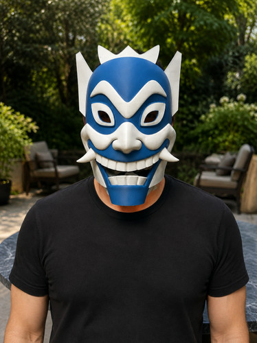 Blue spirit mask cosplay - blue,