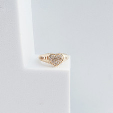 Bague Cœur Pavé Diamant