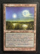 Carte Magic TERRAIN Marais DOUBLE MANA EDITION BORD NOIR FR 1996 EverGlades 671B