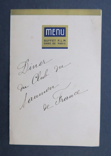 Menu avril 1930 buffet - menu,