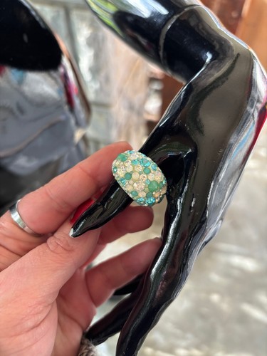 Bague strass verts - , agatha