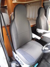 Pour Fiat Ducato 2004 Camping-Car Housses de Siège, Gris Foncé Éclat MH-188