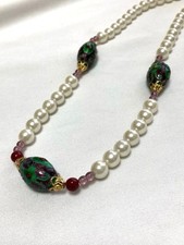 Collier vintage de perles avec
