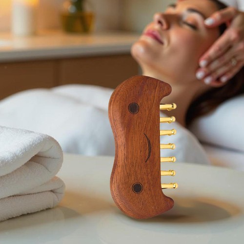Peigne massage bois - peigne,