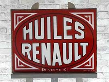 Plaque émaillée HUILES