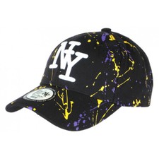 Casquette NY Violette Jaune et