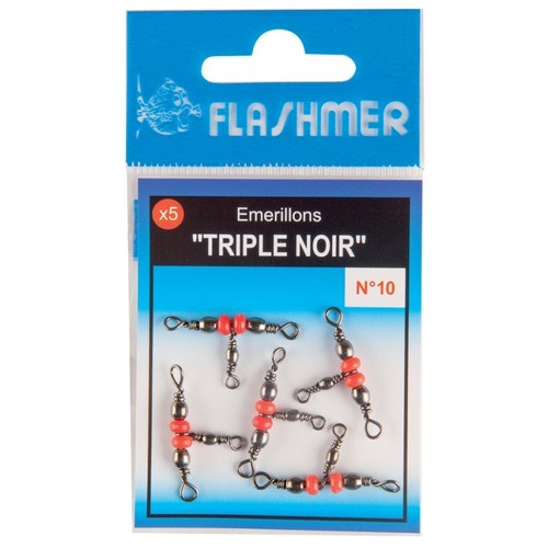 Emerillon triple noir - noir, n°
