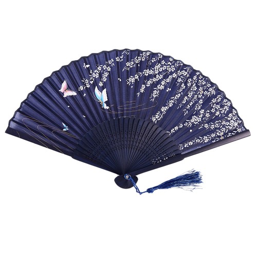 Eventail dentelle bambou - dentelle, en