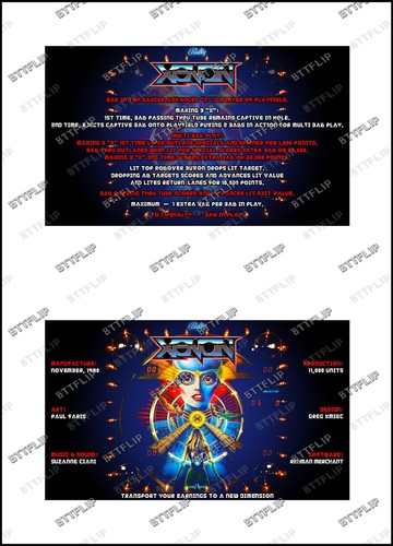 Bally xenon 1980 cartes - xenon,