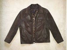 BLOUSON EN CUIR TAILLE M MARRON VIEW