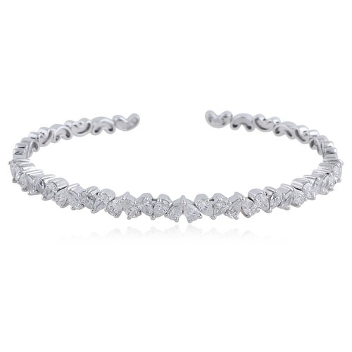14k blanc solide bracelet - solide,