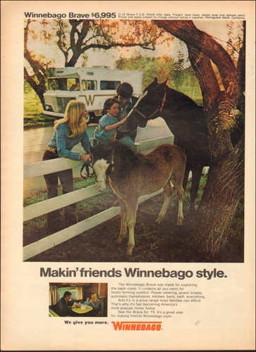 1973 vintage winnebago - vintage, ad