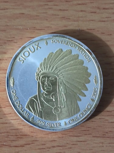 1oz argent usa sioux - argent,