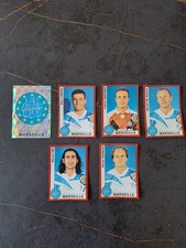 6 IMAGES STICKERS PANINI 1995 MARSEILLE OM BARTHEZ DIB LIBBRA FOOTBALL LOGO