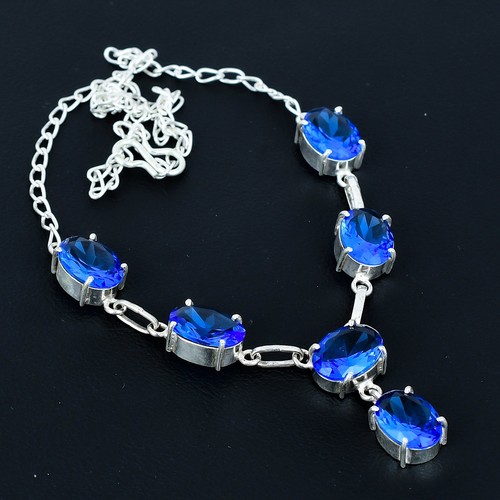 Collier solitaire ovale - , en