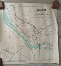 Carte d'état major WW2 War Office 1943 - Port d'Etaples