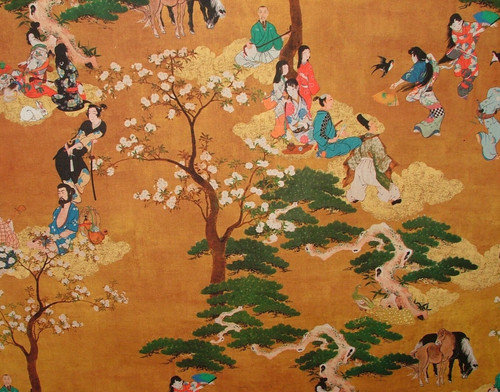 Japonais imprimé koi orange - japonais,