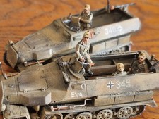 maquette 1:72 ème expertly painted 1/72 panzer diorama sdkfz afrika korps heimal