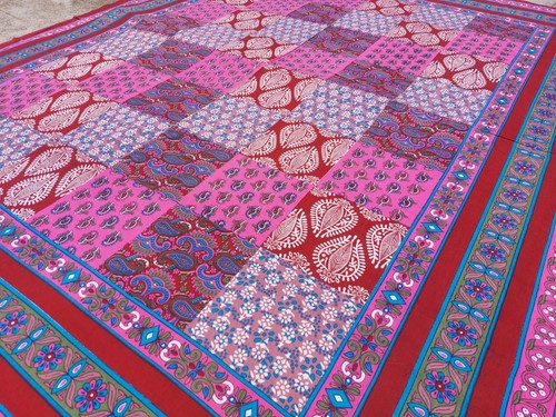 Couvre lit indien - indien, fait