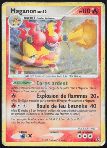 Carte pokémon maganon 132 - carte, 31/132