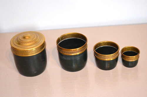 Pot gigogne laqué noir - laqué,