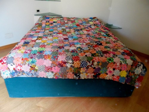 Ancien dessus lit patchwork - de,