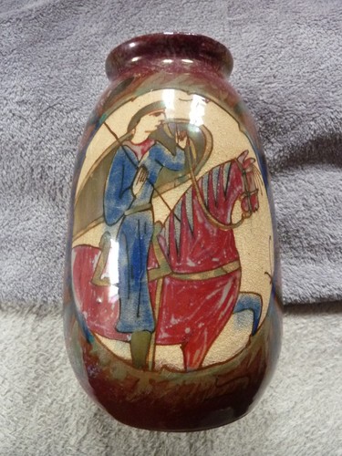 Ancien vase chevalier moyen - ancien,